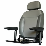 Seat, Pan w/ Reclining Captain Back, 18" W x 18" D