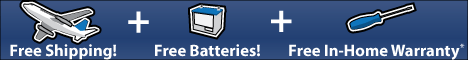 Free Shipping, Batteries, In-Home Warranty