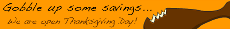 We are open Thanksgiving. Call for Deals.